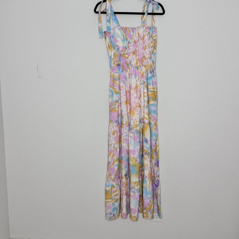NWT Buddy Love Women's Sleeveless Multicolor Tiered Maxi Dress Size M